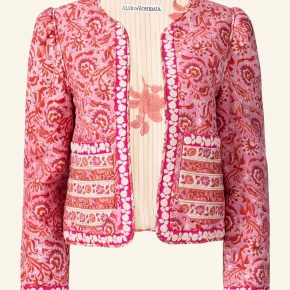Alix of Bohemia Hudson Hydrangea Jacket NWT Size L PINK